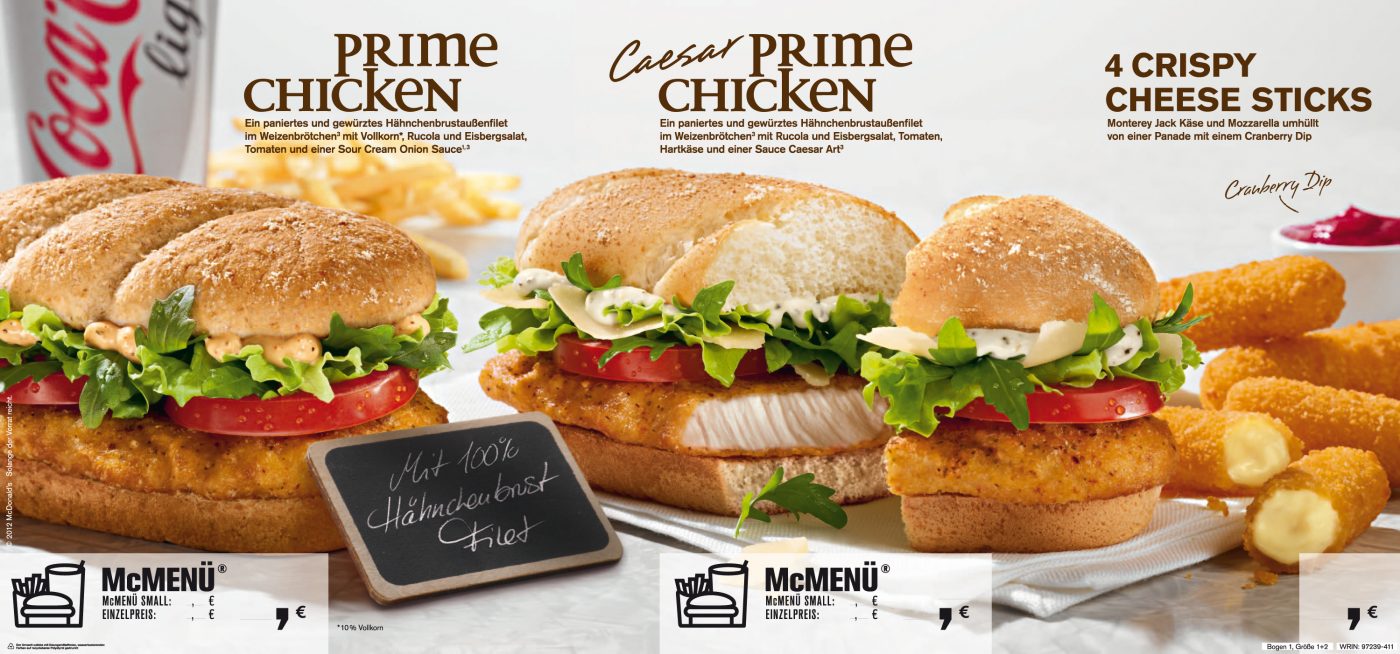 Prime Chicken Fast Food advertising white bright Setdesign