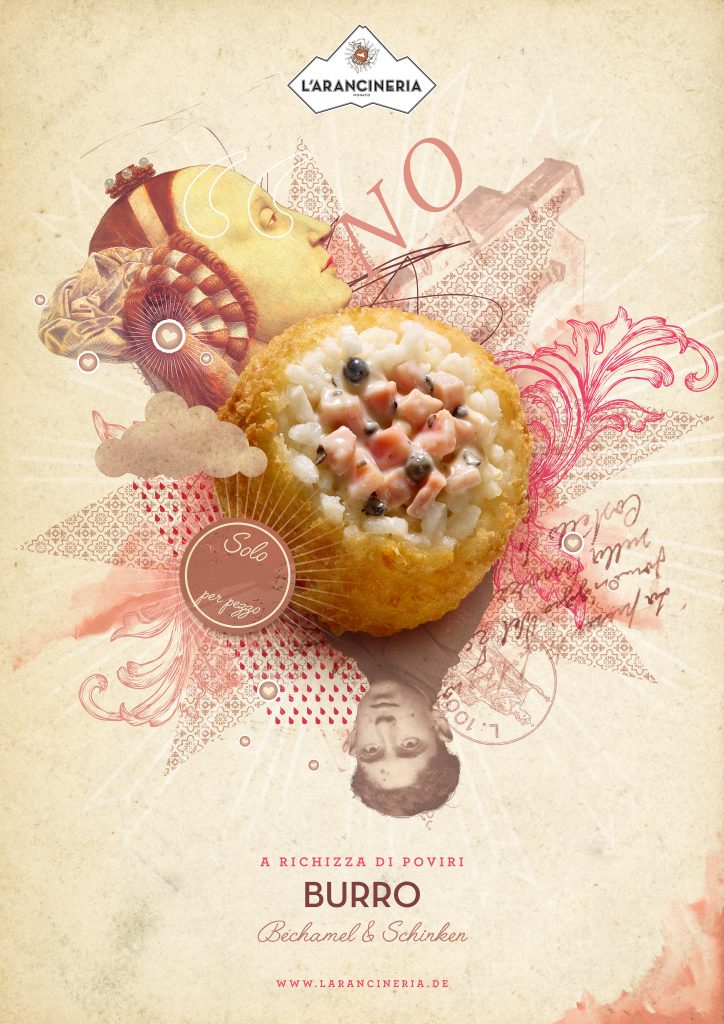 food photography rice balls with butter and ham