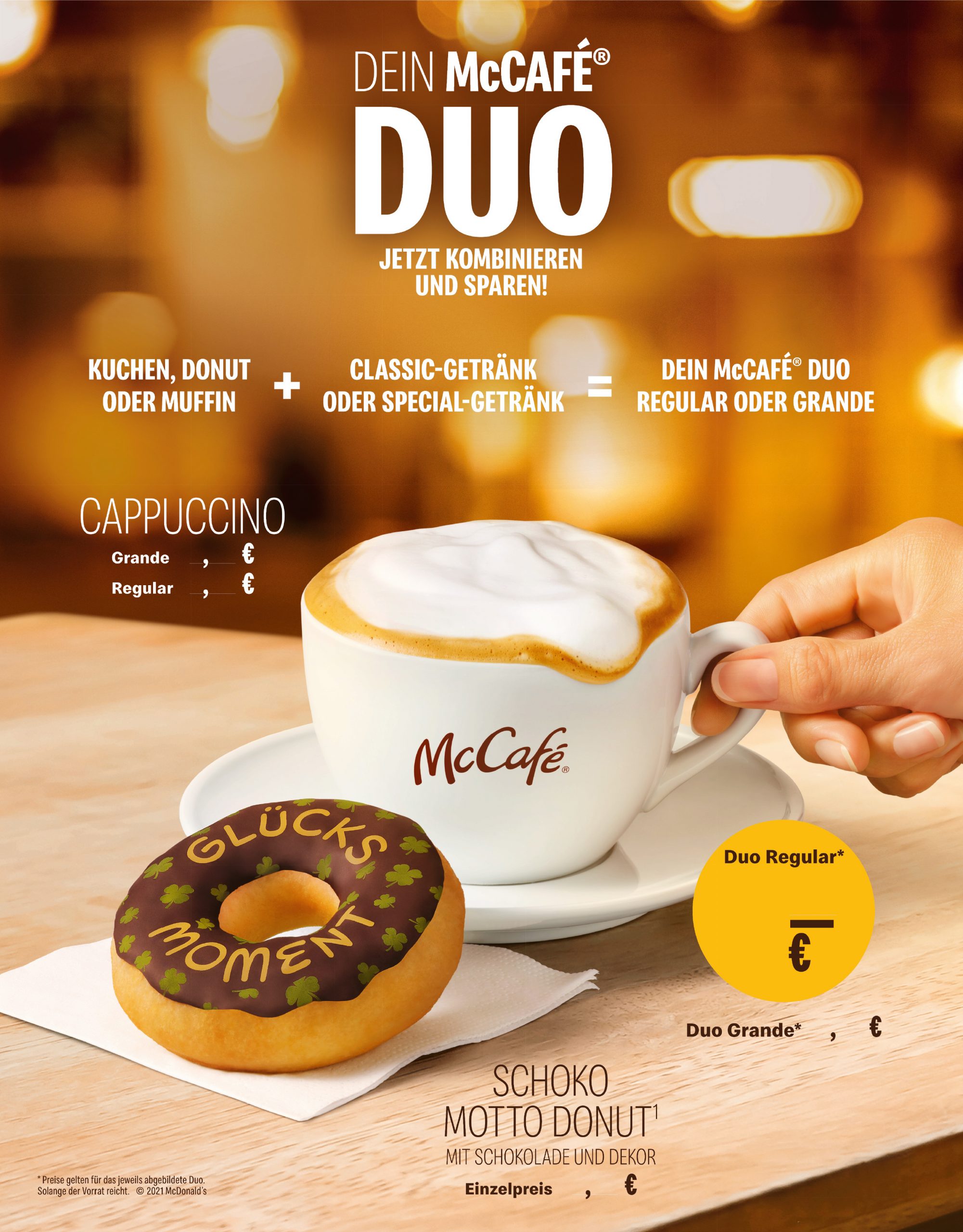 Mc Cafe Cappuccino und Donut